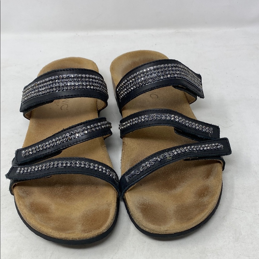 Vionic Afton Black Rhinestone Adjustable Sandals - image 1